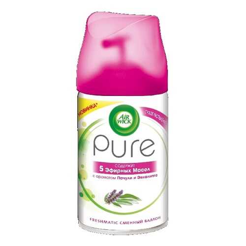 Сменный баллон Air Wick Pure 5 эфирных масел с ароматом пачули и эвкалипта 250 мл в Керхер