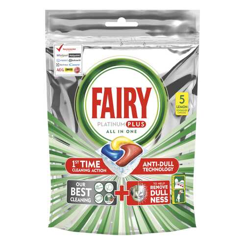 Капсулы Для Посудомоечной Машины Fairy Platinum Plus Все-В-Одном Лимон 5 шт. в Керхер