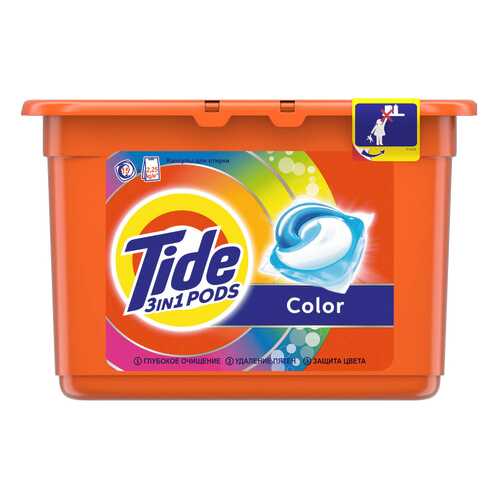 Гель для стирки Tide в растворимых капсулах color 15*24.8 г в Керхер