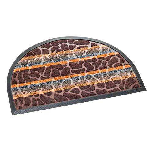 Коврик придверный SHAHINTEX LUX multicolor 45x75см, полукруглый шоколадный в Керхер