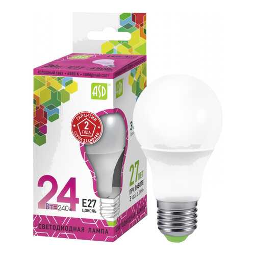 Лампочка ASD A60 E27 24W 6500K LED-A60-standard в Керхер