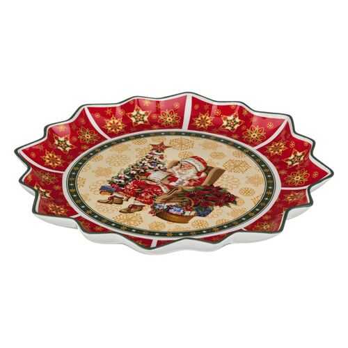 Блюдо сервировочное Lefard, Christmas collection, 38x4 см, с рисунком в Керхер