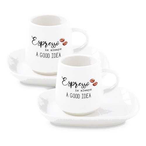 Набор 2 чашки и 2 блюдца для кофе Easy Life KITCHEN ELEMENTS, фарфор в Керхер
